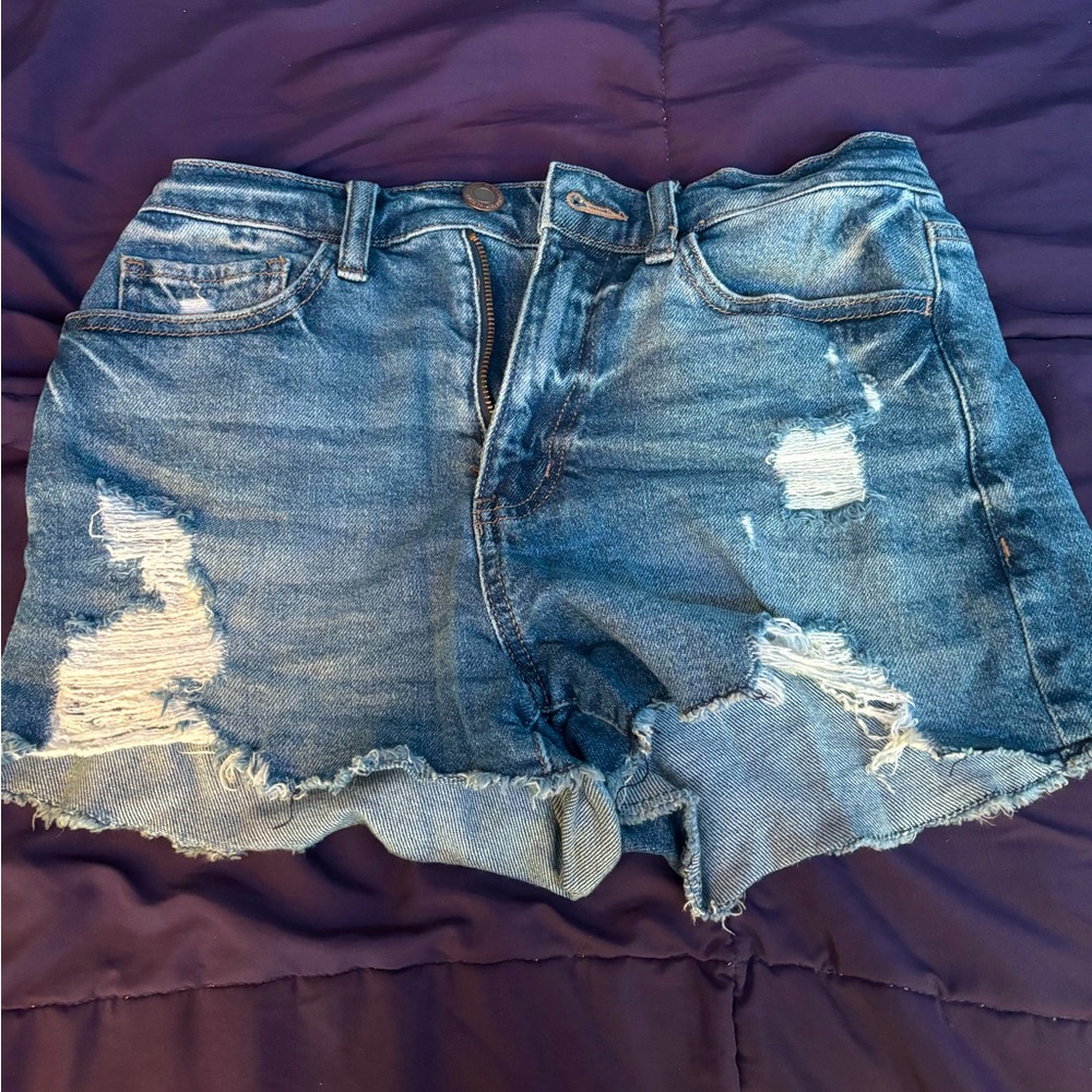 blue shorts